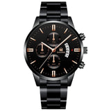 Fashion Business Watches Luxury Men'S Stainless Steel Male Quartz Watch Man Wristwatch Military Sport Clock Relogio Masculino