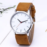 Men's Watch Men's Quartz Watch Sports Military Watch Leather Strap Men's Watch Calendar Complete Watch 2019 New