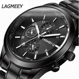 Men Watches Luxury Full Steel Watch Masculino Relogio Men's Sports Business Erkek Kol Saati Dress Wristwatch Chronograph Elegant