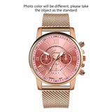 Watch Women'S Watch Women'S Watch Double Face Women'S Watch Silicone Mesh With Silicone Plated Strap