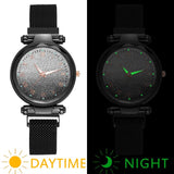 Women's quartz wristwatches Montre femme Vansvar Quartz Magnet Buckle Stainless Steel Sky Luminous Watch Zegarek damski***27
