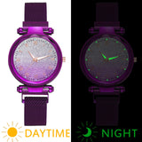 Women's quartz wristwatches Montre femme Vansvar Quartz Magnet Buckle Stainless Steel Sky Luminous Watch Zegarek damski***27
