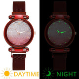 Women's quartz wristwatches Montre femme Vansvar Quartz Magnet Buckle Stainless Steel Sky Luminous Watch Zegarek damski***27