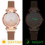 Women's quartz wristwatches Montre femme Vansvar Quartz Magnet Buckle Stainless Steel Sky Luminous Watch Zegarek damski***27