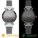Women's quartz wristwatches Montre femme Vansvar Quartz Magnet Buckle Stainless Steel Sky Luminous Watch Zegarek damski***27