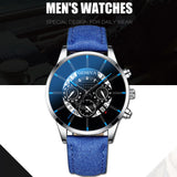 Reloj Hombre Luxury Men's Watch Fashion Men's Business Calendar Stainless Steel leather Belt Analog Quartz Casual mens clock