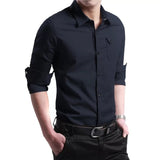 Shirts for men New Thin Breathable Military Men Shirts Long Sleeve Slim Men's Shirts Summer 2019 Business Men Brand Clothing