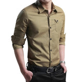 Shirts for men New Thin Breathable Military Men Shirts Long Sleeve Slim Men's Shirts Summer 2019 Business Men Brand Clothing