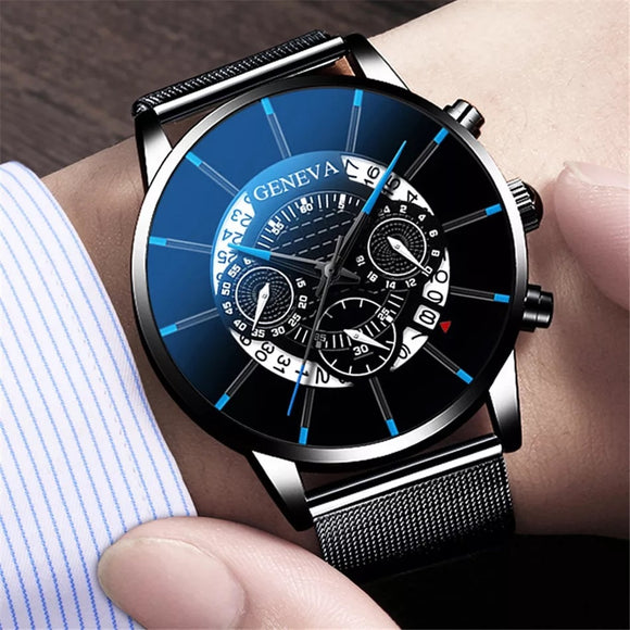 Luxury Ultra Thin Waterproof Men Calendar Watch Stainless Steel Anti-blue light Watches Men's Watches Quartz Reloj Hombre reloj
