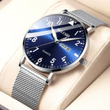 2019 New Fashion Ultra-thin Watch Men Top Luxury Brand Casual Men's Stainless Steel Mesh Strap Business Clock Men Wrist Watch