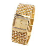 Montre Femme 2018 Luxe Quartz Women's Stainless Steel Quartz Watch Rhinestone Crystal Analog Wrist Watch