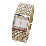 Montre Femme 2018 Luxe Quartz Women's Stainless Steel Quartz Watch Rhinestone Crystal Analog Wrist Watch