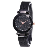 1PC Fashion Luxury Rose Gold Women Watches Ladies Magnetic Starry Sky Clock Diamond Female Quartz Wristwatches For Gift Women's