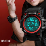 Luxury Sports Watch Men Analog Digital Military Silicone Army Sport LED Waterproof Wrist Watches Men Relogio Masculino WD