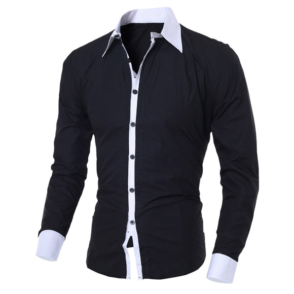 2019 New Arrivals Slim Fit Male Shirt Fashion Men's Business Patchwork Button Casual Short Sleeve Top Blouse comfortable