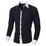 2019 New Arrivals Slim Fit Male Shirt Fashion Men's Business Patchwork Button Casual Short Sleeve Top Blouse comfortable