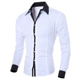 2019 New Arrivals Slim Fit Male Shirt Fashion Men's Business Patchwork Button Casual Short Sleeve Top Blouse comfortable