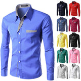2018 New Fashion Brand Camisa Masculina Long Sleeve Shirt Men Korean Slim Design Formal Casual Male Dress Shirt Size M -4xl