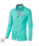 2018 New Fashion Brand Camisa Masculina Long Sleeve Shirt Men Korean Slim Design Formal Casual Male Dress Shirt Size M -4xl