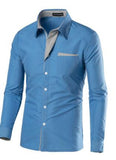 2018 New Fashion Brand Camisa Masculina Long Sleeve Shirt Men Korean Slim Design Formal Casual Male Dress Shirt Size M -4xl