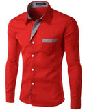 2018 New Fashion Brand Camisa Masculina Long Sleeve Shirt Men Korean Slim Design Formal Casual Male Dress Shirt Size M -4xl