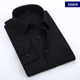 Kcoyster Men Shirt Black Long Sleeve Big Size Formal Shirts for Men Office Clothing 6XL 7XL 8XL Dress camisa social masculina