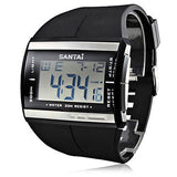 Santai Fashion Men'S Sports Watch Waterproof Outdoor LED Digital Watch Rubber Band Watch Reloj Hombre Montre Homme