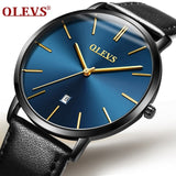 OLEVS Men's Watches Top Brand Luxury Men Sport Wristwatch Waterproof 30m Ultrathin Quartz Watch Date Clock Male Leather Watches