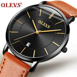 OLEVS Men's Watches Top Brand Luxury Men Sport Wristwatch Waterproof 30m Ultrathin Quartz Watch Date Clock Male Leather Watches