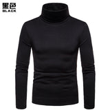 Newest Winter Spring Men's Cotton Shirts High Stand Collar Fashion Pullover Top Solid Color Long Sleeve High Quality Slim Shirts