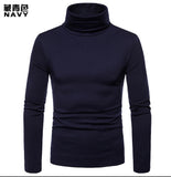 Newest Winter Spring Men's Cotton Shirts High Stand Collar Fashion Pullover Top Solid Color Long Sleeve High Quality Slim Shirts
