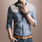 MIACAWOR Original Design Men Shirt High Quality Casual Shirts Slim Fit Long sleeve Camisa Masculina Camisa Social Plus Size C215