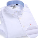 Summer 2019 Short sleeve Button collar oxford fabric slim fit breath comfrotable quality fashion business mens casual shirts
