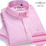 Summer 2019 Short sleeve Button collar oxford fabric slim fit breath comfrotable quality fashion business mens casual shirts