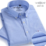 Summer 2019 Short sleeve Button collar oxford fabric slim fit breath comfrotable quality fashion business mens casual shirts
