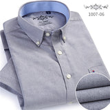 Summer 2019 Short sleeve Button collar oxford fabric slim fit breath comfrotable quality fashion business mens casual shirts