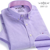 Summer 2019 Short sleeve Button collar oxford fabric slim fit breath comfrotable quality fashion business mens casual shirts